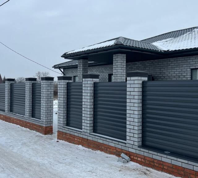 Колпак Zking Бона ХайТек Серый на столб 1.5х1.5 кирпича (385х385мм) в Барнауле фото