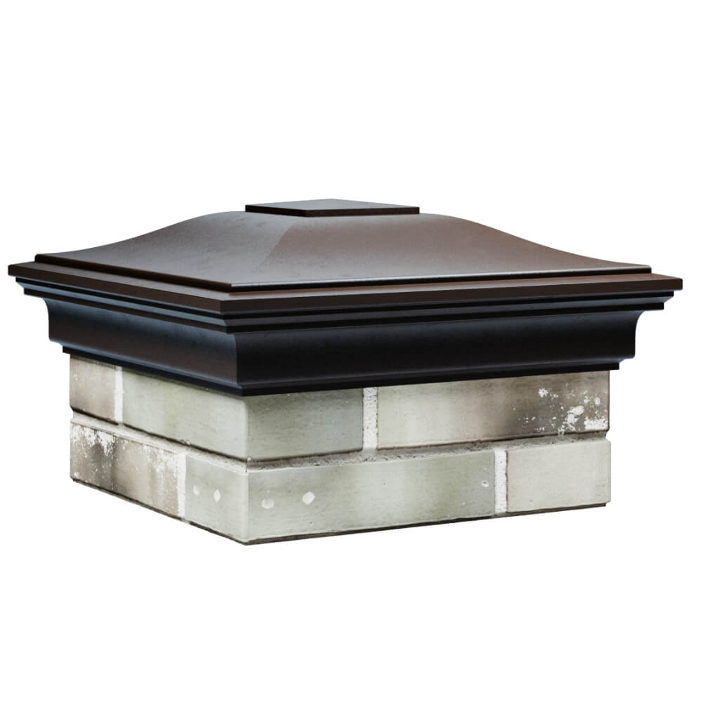 Колпак Zking Монблан Коричневый на столб 1.5х1.5 кирпича (385х385мм) в Барнауле фото