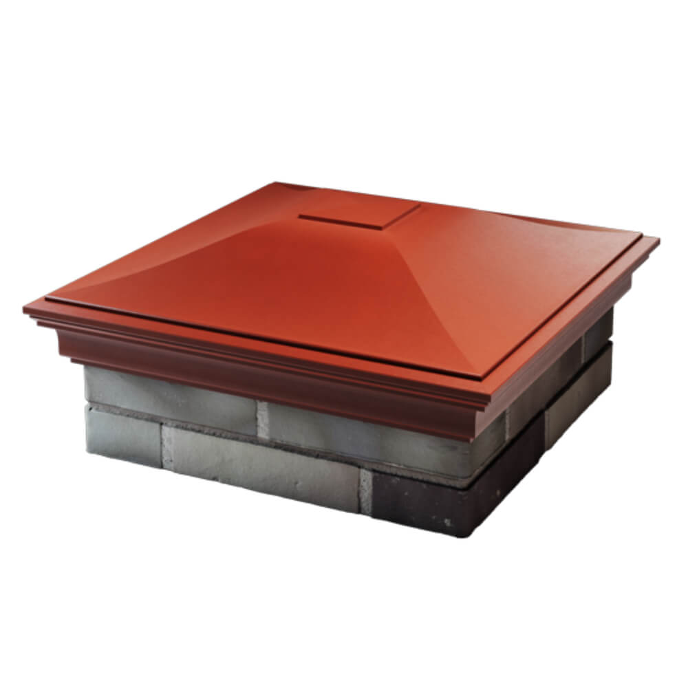 Колпак Zking Монблан Красный на столб 2х2 кирпича (515х515мм) в Барнауле фото