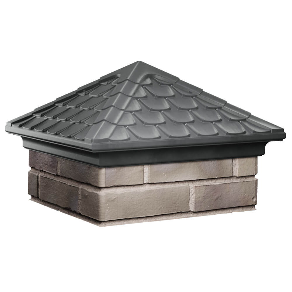 Колпак Zking Эльбрус Серый на столб 1.5х1.5 кирпича (385х385мм) в Барнауле фото