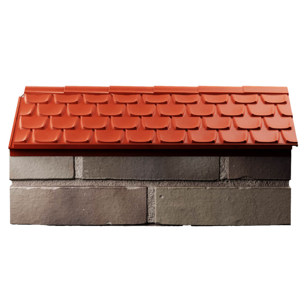 Парапет Zking Эльбрус Красный с посадкой на 1 кирпич (255мм) в Барнауле фото