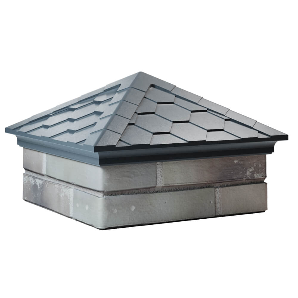 Колпак Zking Эверест Серый на столб 1.5х1.5 кирпича (390х390мм) в Барнауле фото