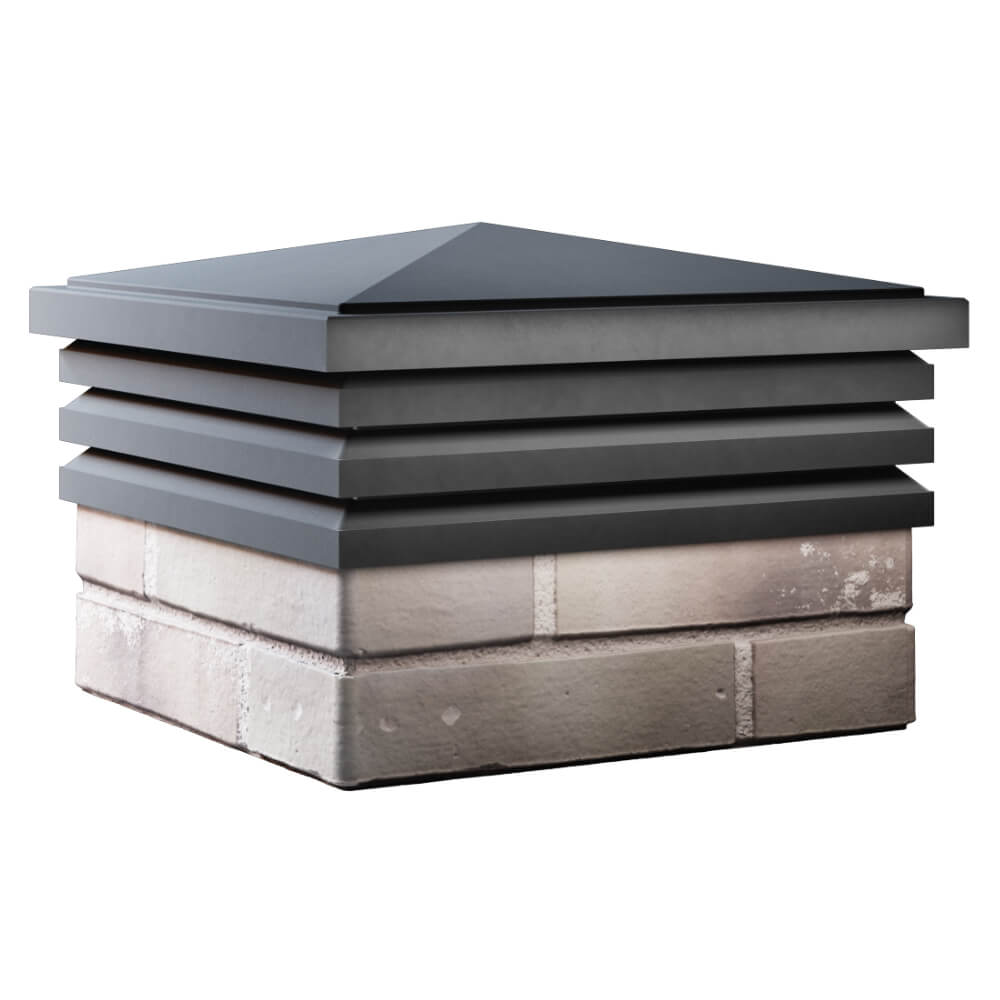 Колпак Zking Бона ХайТек Серый на столб 1.5х1.5 кирпича (385х385мм) в Барнауле фото