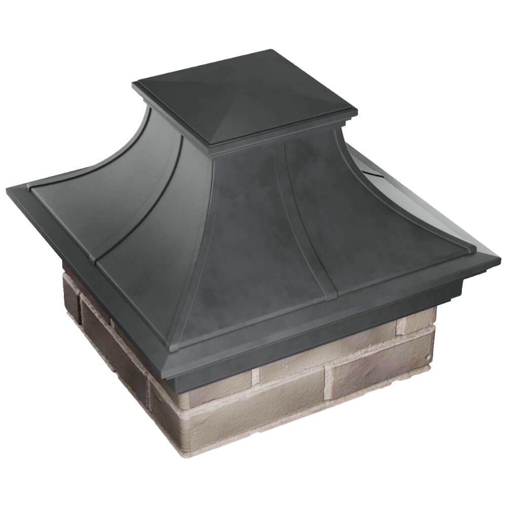 Колпак Zking Монблан Премиум Серый на столб 1.5х1.5 кирпича (385х385мм) в Барнауле фото