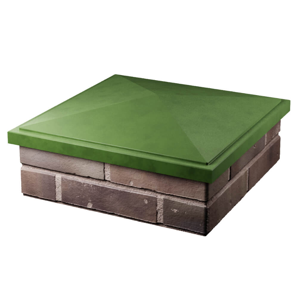 Колпак Zking БонаМоно Зеленый на столб 2х2 кирпича (515х515, 530х530мм) в Барнауле фото