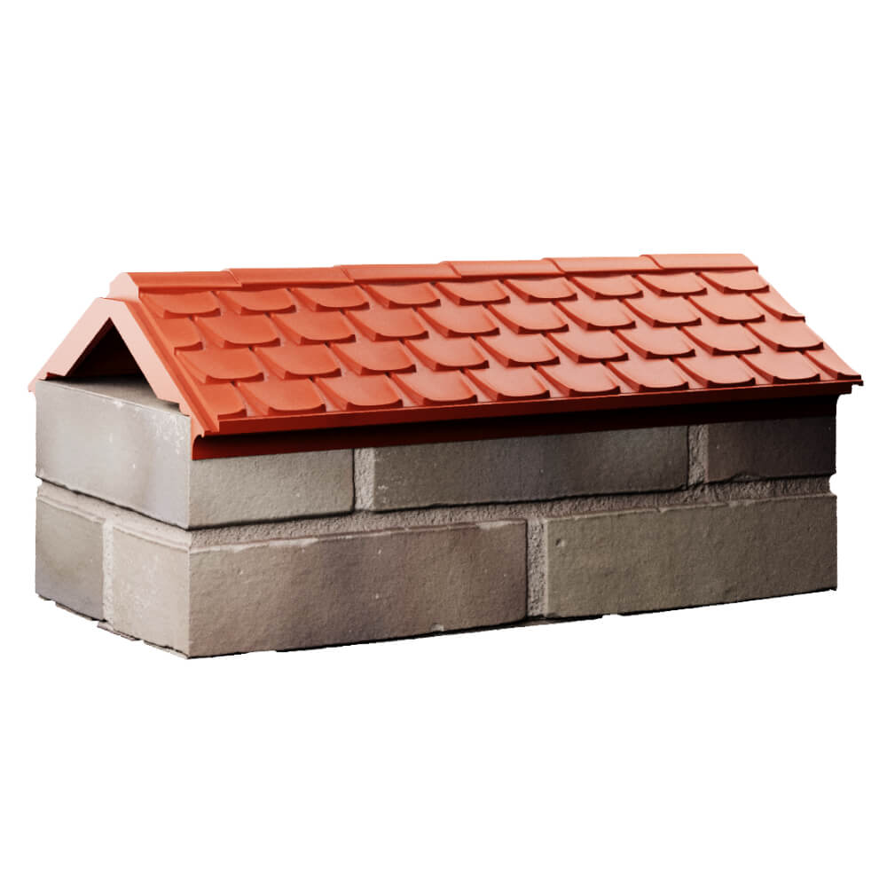 Парапет Zking Эльбрус Красный с посадкой на 1 кирпич (255мм) Барнаул фото