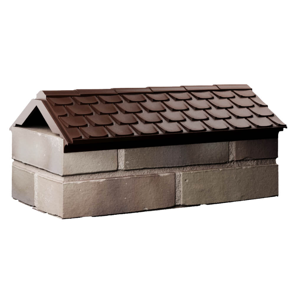 Парапет Zking Эльбрус Коричневый с посадкой на 1 кирпич (255мм) Барнаул фото