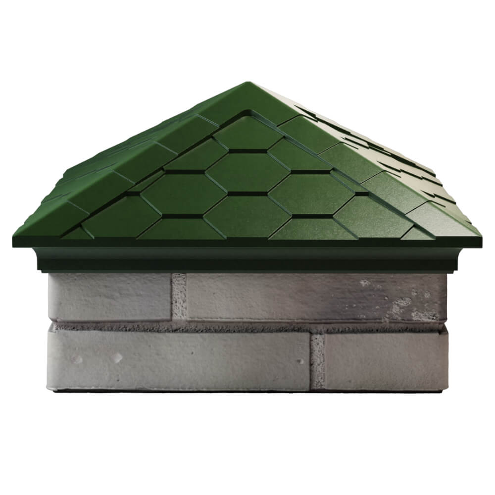 Колпак Zking Эверест Зеленый на столб 1.5х1.5 кирпича (390х390мм) Барнаул фото